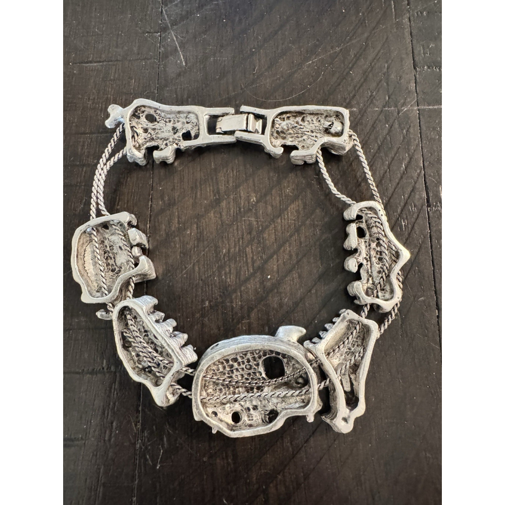 Vintage Slide Charm NOAH'S ARK Bracelet 7 1/2” - Picture 3 of 4